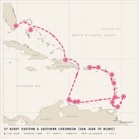 Azamara Quest December 19, 2027 itinerary map