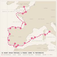 Azamara Quest April 29, 2028 itinerary map