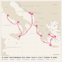 Caribbean Princess April 10, 2028 itinerary map