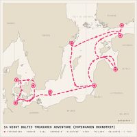 Caribbean Princess June 23, 2028 itinerary map