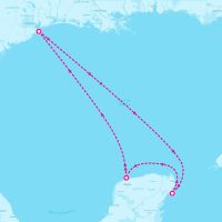 Carnival Breeze December 5, 2026 itinerary map