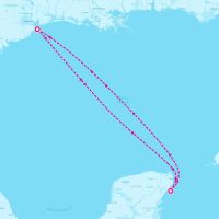 Carnival Breeze December 19, 2026 itinerary map