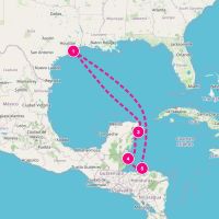 Carnival Breeze July 24, 2027 itinerary map