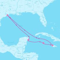 Carnival Breeze March 25, 2028 itinerary map