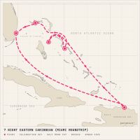 Carnival Celebration December 19, 2027 itinerary map