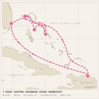 Carnival Celebration January 9, 2028 itinerary map