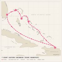 Carnival Celebration February 13, 2028 itinerary map