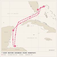 Carnival Celebration February 20, 2028 itinerary map