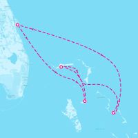 Carnival Freedom June 15, 2026 itinerary map