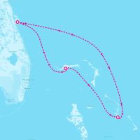 Carnival Freedom June 25, 2026 itinerary map