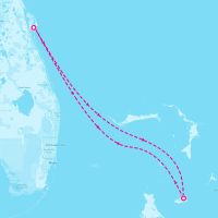 Carnival Glory April 4, 2025 itinerary map