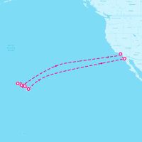 Carnival Legend January 2, 2028 itinerary map