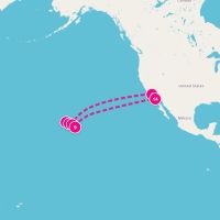 Carnival Legend February 13, 2028 itinerary map
