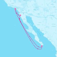 Carnival Legend April 9, 2028 itinerary map