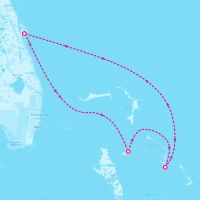 Carnival Liberty March 25, 2024 itinerary map