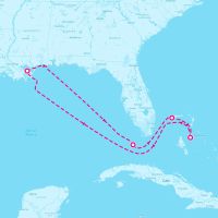 Carnival Liberty August 4, 2024 itinerary map