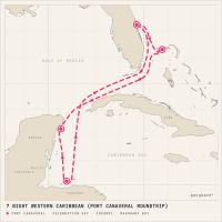 Carnival Mardi Gras September 19, 2026 itinerary map