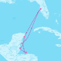 Carnival Miracle March 1, 2026 itinerary map
