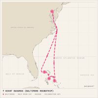 Carnival Pride February 14, 2027 itinerary map