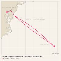 Carnival Pride August 8, 2027 itinerary map