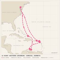 Carnival Pride October 31, 2027 itinerary map