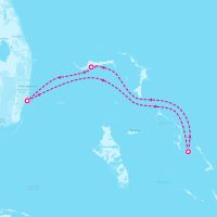 Carnival Sunrise May 7, 2026 itinerary map