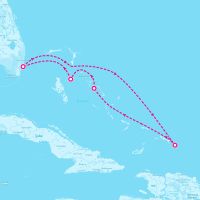 Carnival Sunrise May 11, 2026 itinerary map