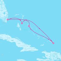 Carnival Sunrise May 25, 2026 itinerary map
