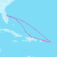 Carnival Vista January 13, 2024 itinerary map