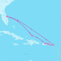Carnival Vista February 10, 2024 itinerary map