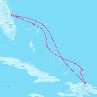 Carnival Vista February 18, 2024 itinerary map