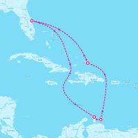 Carnival Vista February 24, 2024 itinerary map