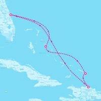 Carnival Vista March 3, 2024 itinerary map
