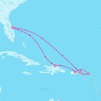Carnival Vista March 8, 2025 itinerary map