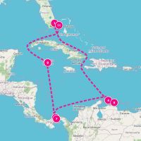 Celebrity Ascent January 3, 2028 itinerary map