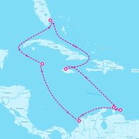 Celebrity Beyond February 19, 2024 itinerary map