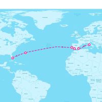 Celebrity Beyond November 1, 2024 itinerary map