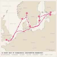 Celebrity Beyond May 13, 2028 itinerary map