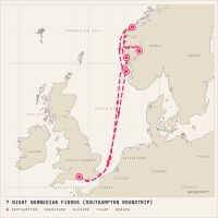 Celebrity Beyond June 17, 2028 itinerary map