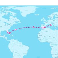 Celebrity Constellation October 31, 2025 itinerary map