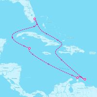 Celebrity Eclipse February 27, 2025 itinerary map