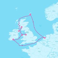 Celebrity Eclipse April 28, 2025 itinerary map