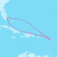 Celebrity Eclipse January 17, 2026 itinerary map