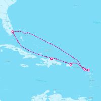 Celebrity Eclipse February 14, 2026 itinerary map