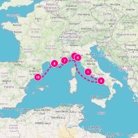 Celebrity Equinox August 25, 2026 itinerary map