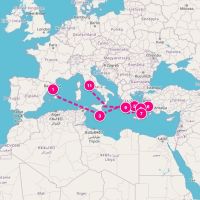 Celebrity Equinox September 12, 2026 itinerary map
