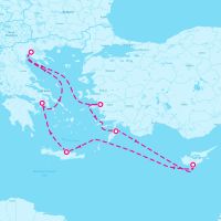 Celebrity Infinity April 5, 2024 itinerary map