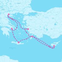 Celebrity Infinity March 28, 2025 itinerary map