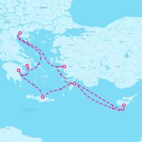 Celebrity Infinity April 7, 2025 itinerary map