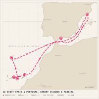 Celebrity Infinity November 17, 2028 itinerary map